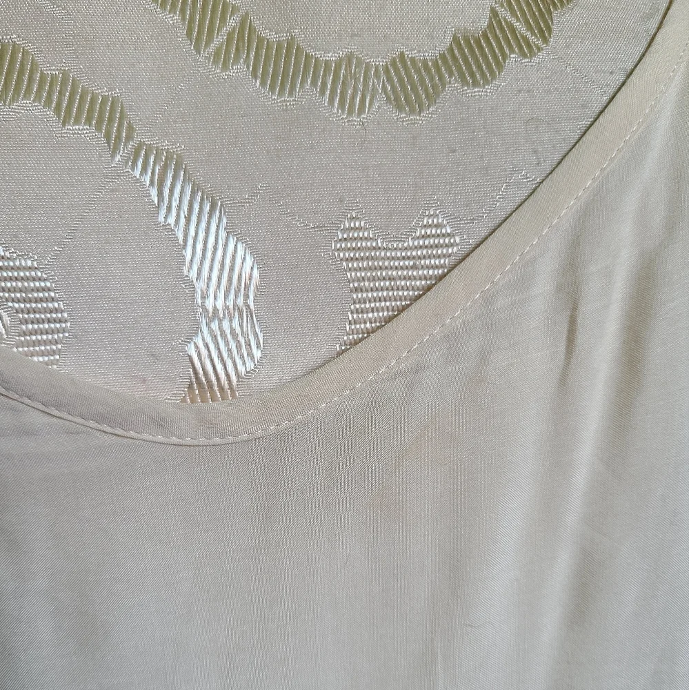 FREE PEOPLE Beige Simone Crochet Lace Shift Mini Dress Large - Picture 12 of 12